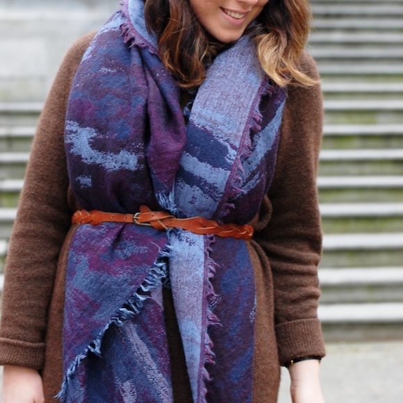 Wilfred Accessories - Wilfred Diamond Mosaic Blanket Scarf